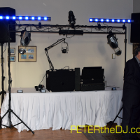 Primary set-up for sound and lights on the dance floor.