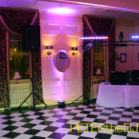 During dinner, some shots of the uplighting around the dance floor...